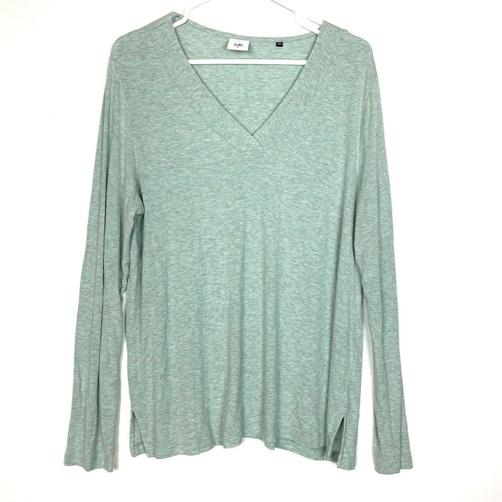 Cabi Laidback Tee Shirt Large L Pullover Heathered